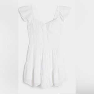 NWT Hollister White Ruffled Skort Dress